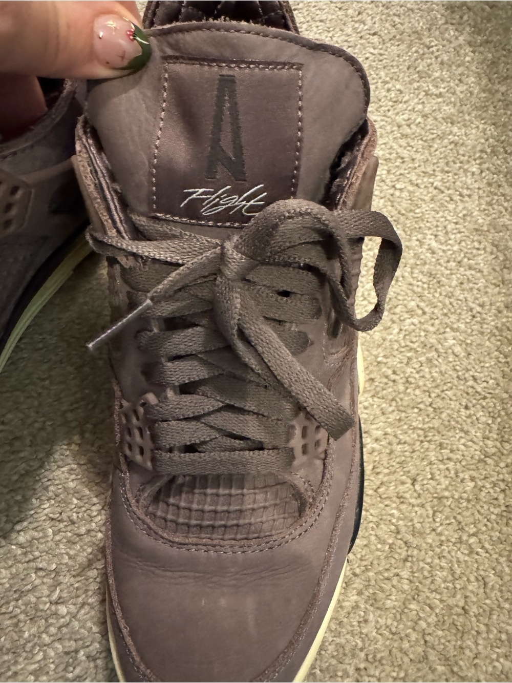 Jordan 4 Retro SP (Mens 6.5 Womens 8) A Ma Maniere Violet Ore Black Dark Mocha - Picture 4 of 9
